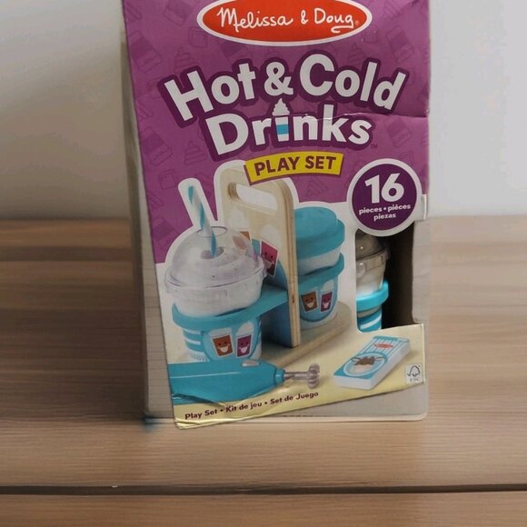 Melissa & Doug Hot & Cold Drinks 16 Piece Play Set New In Box NIB - Picture 1 of 7